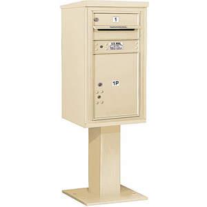 SALSBURY INDUSTRIES 3408S-01SAN Pedestal Mailbox 2 Doors Sand 58-5/8 Inch | AG3KCV 33LL11