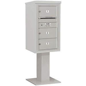 SALSBURY INDUSTRIES 3408S-03GRY Pedestal Mailbox 3 Doors Gray 58-5/8 Inch | AG3KDQ 33LL30