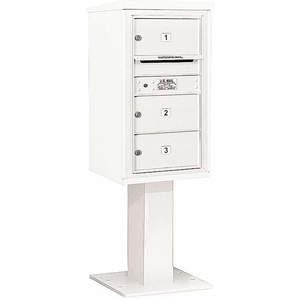 SALSBURY INDUSTRIES 3408S-03WHT Pedestal Mailbox 3 Doors White 58-5/8 Inch | AG3KDT 33LL32