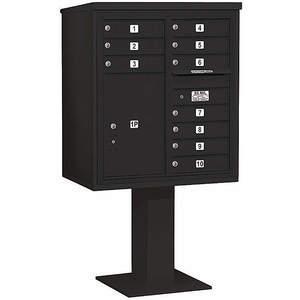 SALSBURY INDUSTRIES 3409D-10BLK Pedestal Mailbox 11 Doors Black 62-1/8 Inch | AG3MDL 33LZ34