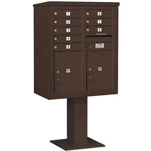 SALSBURY INDUSTRIES 3410D-08BRZ Pedestal Mailbox 10 Door Bronze 65-5/8 Inch | AG3MFY 33LZ91