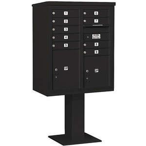 SALSBURY INDUSTRIES 3410DA-09BLK Pedestal Mailbox 11 Doors Black 65-5/8 Inch | AG3MJP 33MA29