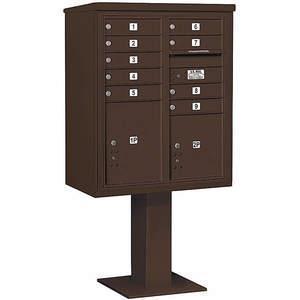 SALSBURY INDUSTRIES 3410DA-09BRZ Pedestal Mailbox 11 Door Bronze 65-5/8 Inch | AG3MJQ 33MA30