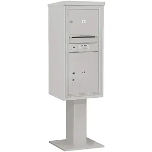 SALSBURY INDUSTRIES 3410S-01GRY Pedestal Mailbox Mb3 2 Doors Gray | AG3KHU 33LM31