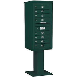 SALSBURY INDUSTRIES 3410S-08GRN Pedestal Mailbox 8 Doors Green 65-5/8 Inch | AG3KXQ 33LR45