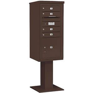 SALSBURY INDUSTRIES 3410SA-04BRZ Pedestal Mailbox 5 Doors Bronze 65-5/8 Inch | AG3JZH 33LP53