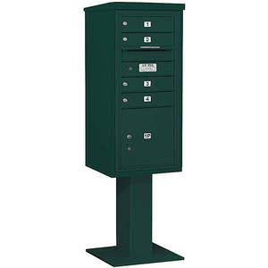 SALSBURY INDUSTRIES 3410SA-04GRN Pedestal Mailbox 5 Doors Green 65-5/8 Inch | AG3JZJ 33LP54