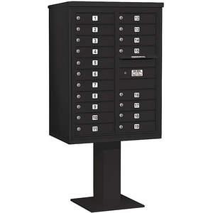 SALSBURY INDUSTRIES 3411D-19BLK Pedestal Mailbox 19 Doors Black 69-1/8 Inch | AG3MPJ 33MC49