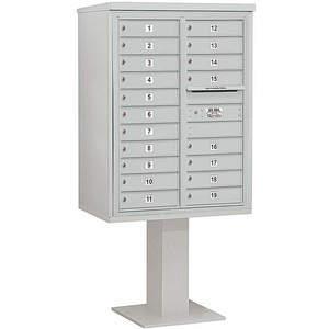 SALSBURY INDUSTRIES 3411D-19GRY Pedestal Mailbox 19 Doors Gray 69-1/8 Inch | AG3MPM 33MC52