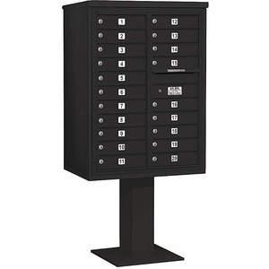 SALSBURY INDUSTRIES 3411D-20BLK Pedestal Mailbox 20 Doors Black 69-1/8 Inch | AG3MQH 33MC71
