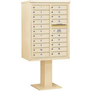 SALSBURY INDUSTRIES 3411D-20SAN Pedestal Mailbox 20 Doors Sand 69-1/8 Inch | AG3MQM 33MC75