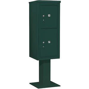 SALSBURY INDUSTRIES 3411S-2PGRN Pedestal Mailbox 2 Doors Green 69-1/8 Inch | AG3KLX 33LN09