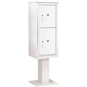 SALSBURY INDUSTRIES 3411S-2PWHT Pedestal Mailbox 2 Doors White 69-1/8 Inch | AG3KMA 33LN12