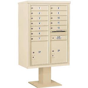 SALSBURY INDUSTRIES 3412D-12SAN Pedestal Mailbox 14 Doors Sand 59-3/4 Inch | AG3MPG 33MC47