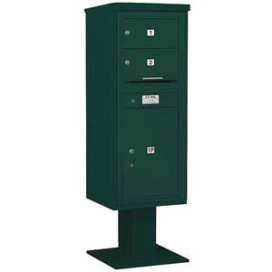 SALSBURY INDUSTRIES 3412S-02GRN Pedestal Mailbox 3 Doors Green 59-3/4 Inch | AG3KVL 33LP90