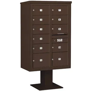 SALSBURY INDUSTRIES 3413D-11BRZ Pedestal Mailbox 2c Bronze 63-1/4 Inch | AG3MNJ 33MC22