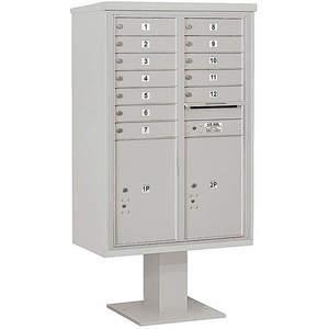 SALSBURY INDUSTRIES 3413D-12GRY Pedestal Mailbox 14 Doors Gray 63-1/4 Inch | AG3MRC 33MC90