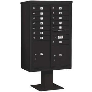 SALSBURY INDUSTRIES 3413D-13BLK Pedestal Mailbox 15 Doors Black 63-1/4 Inch | AG3MRV 33MD11