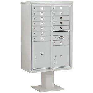 SALSBURY INDUSTRIES 3413D-13GRY Pedestal Mailbox 15 Doors Gray 63-1/4 Inch | AG3MRY 33MD14