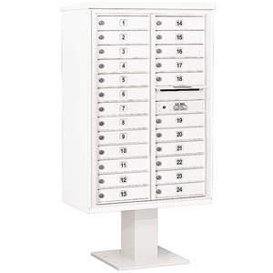 SALSBURY INDUSTRIES 3413D-24WHT Pedestal Mailbox 24 Doors White 63-1/4 Inch | AG3MVL 33MD80