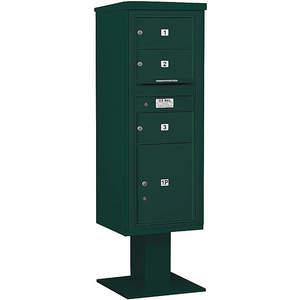 SALSBURY INDUSTRIES 3413S-03GRN Pedestal Mailbox 4 Doors Green 63-1/4 Inch | AG3LBM 33LT36