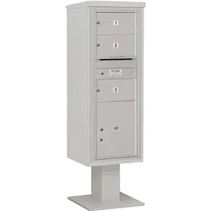 SALSBURY INDUSTRIES 3413S-03GRY Pedestal Mailbox 4 Doors Gray 63-1/4 Inch | AG3LBN 33LT37