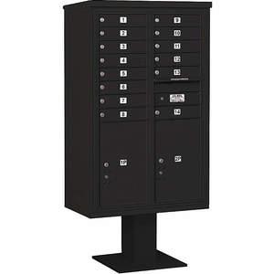 SALSBURY INDUSTRIES 3414D-14BLK Pedestal Mailbox 16 Doors Black 66-3/4 Inch | AG3MGX 33MD57