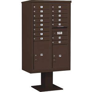 SALSBURY INDUSTRIES 3414D-15BRZ Pedestal Mailbox 17 Door Bronze 66-3/4 Inch | AG3MHE 33MD64