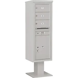 SALSBURY INDUSTRIES 3414S-03GRY Pedestal Mailbox 4 Doors Gray 66-3/4 Inch | AG3LDJ 33LT83