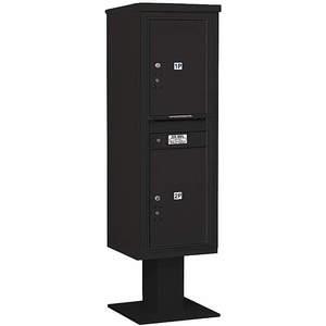 SALSBURY INDUSTRIES 3414S-2PBLK Pedestal Mailbox 2 Doors Black 66-3/4 Inch | AG3LAZ 33LT24