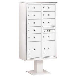 SALSBURY INDUSTRIES 3415D-09WHT Pedestal Mailbox 11 Doors White 70-1/4 Inch | AG3MTU 33MD33