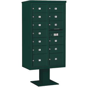 SALSBURY INDUSTRIES 3415D-13GRN Pedestal Mailbox 2c Green 70-1/4 Inch | AG3MUD 33MD42