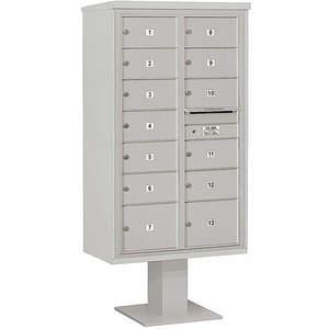 SALSBURY INDUSTRIES 3415D-13GRY Pedestal Mailbox 2c Gray 70-1/4 Inch | AG3MUE 33MD43