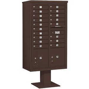SALSBURY INDUSTRIES 3415D-18BRZ Pedestal Mailbox 20 Door Bronze 70-1/4 Inch | AG3MWB 33MD94