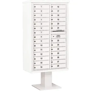 SALSBURY INDUSTRIES 3415D-28WHT Pedestal Mailbox 28 Doors White 70-1/4 Inch | AG3MXF 33ME23