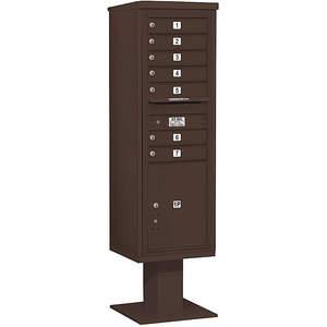 SALSBURY INDUSTRIES 3415S-07BRZ Pedestal Mailbox 8 Doors Bronze 70-1/4 Inch | AG3LUZ 33LX27