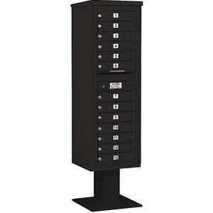 SALSBURY INDUSTRIES 3415S-13BLK Pedestal Mailbox 13 Doors Black 70-1/4 Inch | AG3MAT 33LY69