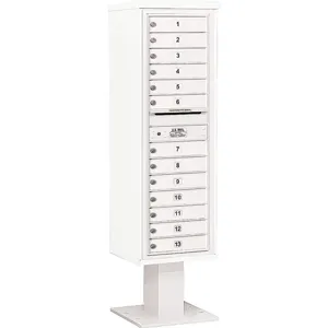 SALSBURY INDUSTRIES 3415S-13WHT Pedestal Mailbox 13 Doors White 70-1/4 Inch | AG3MAY 33LY74