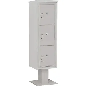 SALSBURY INDUSTRIES 3415S-3PGRY Pedestal Mailbox 3 Doors Gray 70-1/4 Inch | AG3LDP 33LT89