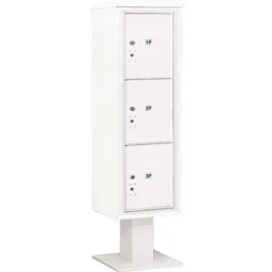 SALSBURY INDUSTRIES 3415S-3PWHT Pedestal Mailbox 3 Doors White 70-1/4 Inch | AG3LDR 33LT91