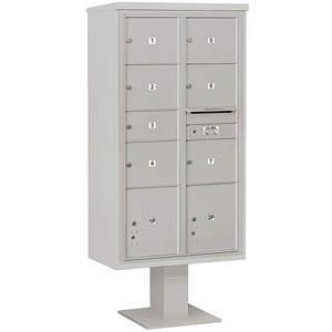 SALSBURY INDUSTRIES 3416D-07GRY Pedestal Mailbox 9 Doors Gray 72 Inch | AG3MRE 33MC96