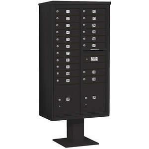 SALSBURY INDUSTRIES 3416D-19BLK Pedestal Mailbox 21 Doors Black 72 Inch | AG3MWF 33MD99