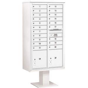 SALSBURY INDUSTRIES 3416D-20WHT Pedestal Mailbox 22 Doors White 72 Inch | AG3MWZ 33ME17