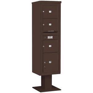 SALSBURY INDUSTRIES 3416S-03BRZ Pedestal Mailbox 4 Doors Bronze 72 Inch | AG3LHZ 33LU96