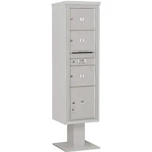 SALSBURY INDUSTRIES 3416S-03GRY Pedestal Mailbox 4 Doors Gray 72 Inch | AG3LJB 33LU98