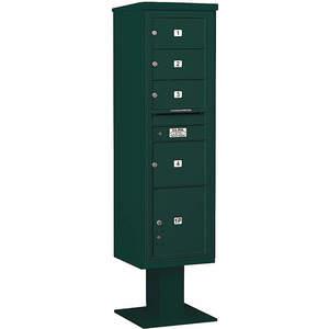 SALSBURY INDUSTRIES 3416S-04GRN Pedestal Mailbox 5 Doors Green 72 Inch | AG3LMY 33LV92