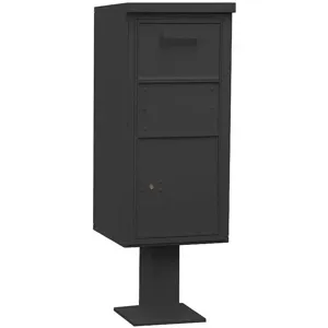 SALSBURY INDUSTRIES 3450BLK Pedestal Collection Box Regular Black | AG3JUU 33LJ38