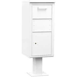 SALSBURY INDUSTRIES 3450WHT Pedestal Collection Box Regular White | AG3JUZ 33LJ43
