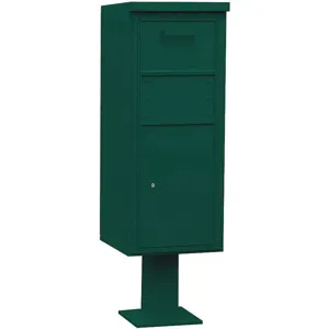 SALSBURY INDUSTRIES 3475GRN Pedestal Collection Box Tall Green | AG3KDW 33LL35