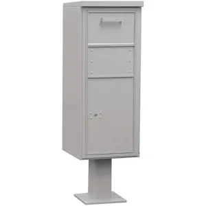 SALSBURY INDUSTRIES 3475GRY Pedestal Collection Box Tall Gray | AG3KDX 33LL36